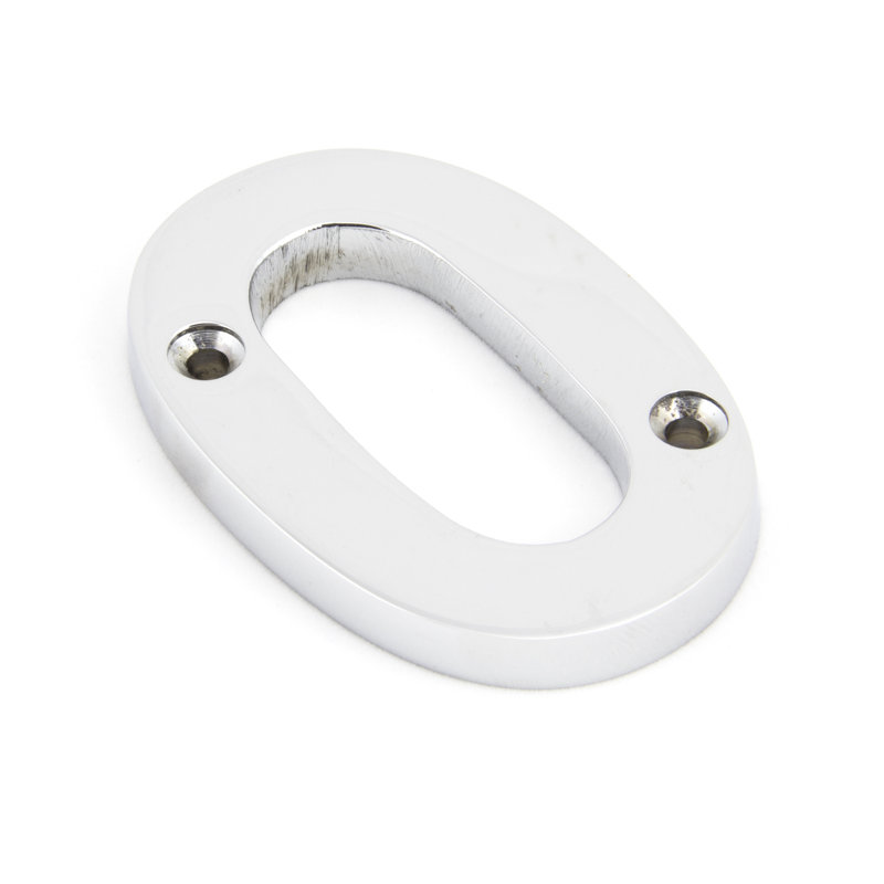7.8cm H Metal House Number, 0 , Polished Chrome