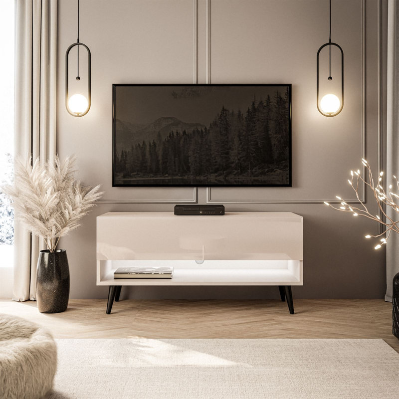 Cheon TV Cabinet for TVs up to 42", High-gloss Cashmere