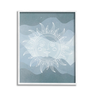 " Blue Astral Sun Single Picture Frame " by Lil' Rue on Canvas
