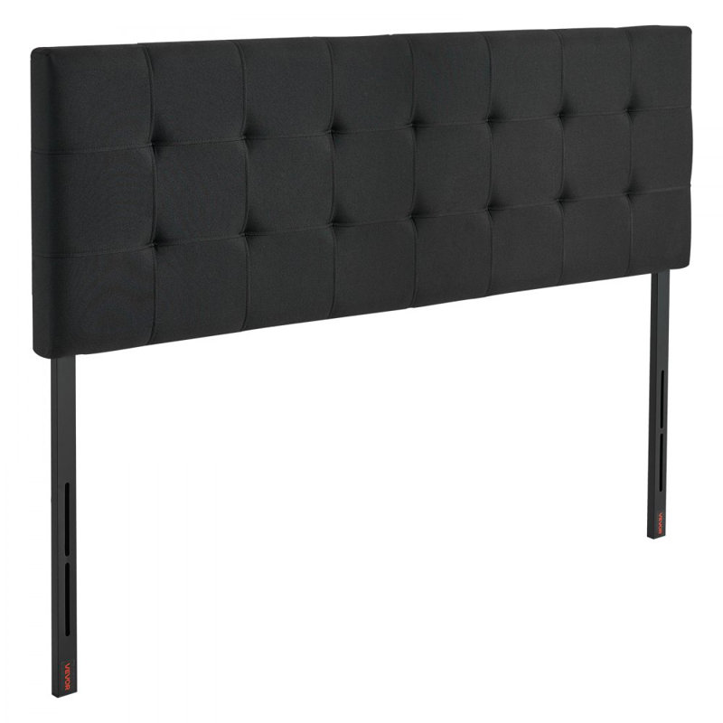 Headboard, Queen Size Headboard with Adjustable Height, Comfortable Diamond Tufted for Queen Size Bed, W62.2 x H(42.72-54.53) x D2.76 in, Ideal for Bedroom, Hotel, Homestay, Dormitory, Black