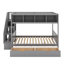 Lit superposé simple au-dessus de double avec tablettes, escalier de rangement et tiroirs-1169496690