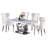 Kyleigha 4 - Person Marble Top Pedestal Dining Set