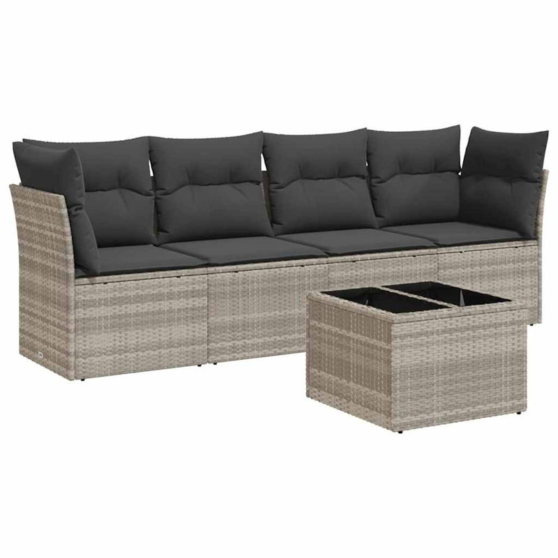  Garden Sofa Set Light Grey