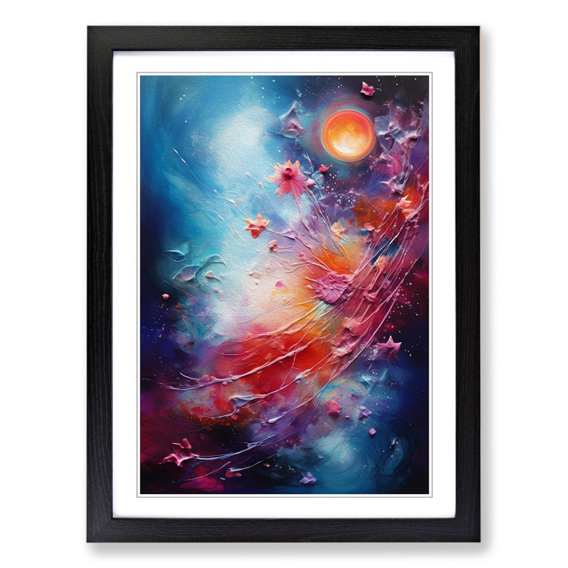 Single Picture Frame Print on Wood, Black Framed, 46cm H x 34cm W