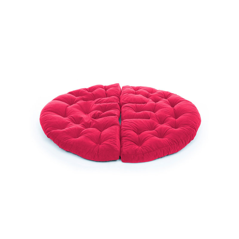 Petit fauteuil à billes classique, 100 % polyester fuchsia
