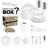White with Silver Vintage Disposable Plastic Tableware Set - 120 Settings