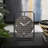 Metal Open Frame Geometric Decorative Black Clock with Grid Patterned Clockface