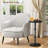 Small Round Side Table With Metal Leg For Small Spaces 