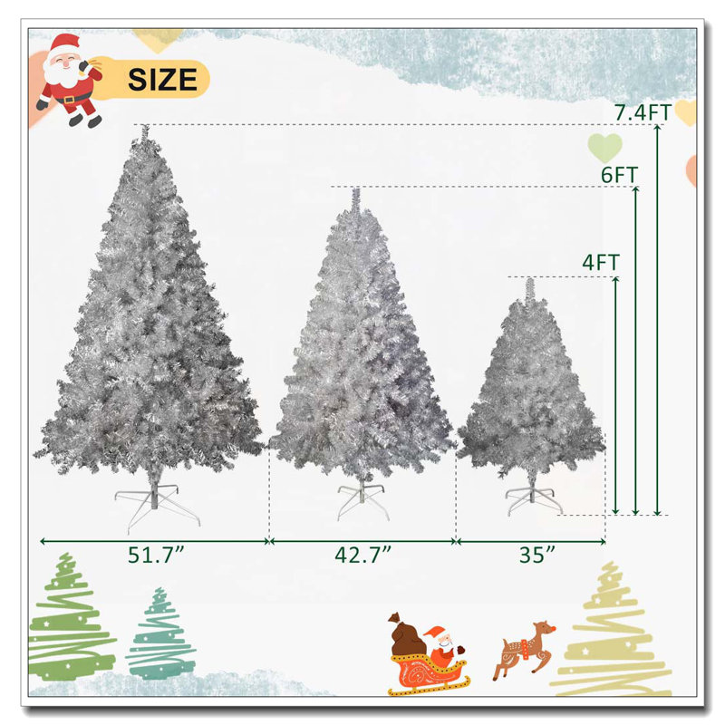 Arbre de Noël artificiel illuminé 6 pi, H 6 pi 