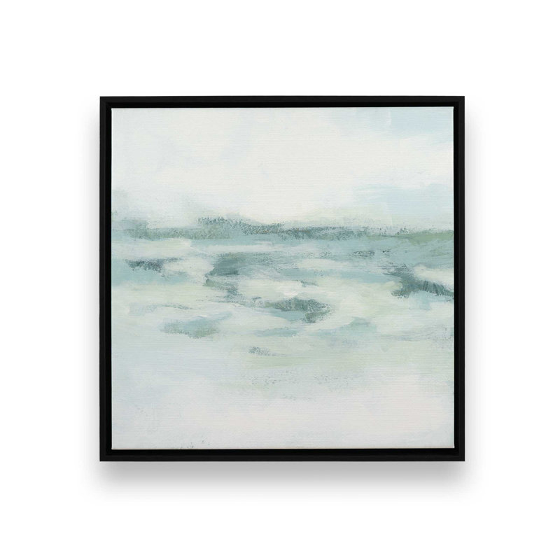 «Gentle Aqua Ocean II», H 12,75 po x l 12,75 po, Noir satiné
