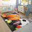 Tapis rectangulaire en polyester tissé à la main orange / brun Deloy-1465653807