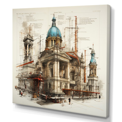 Dessin d'une banque sur toile