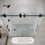  Cosmo 64 - Porte de douche coulissante sans cadre 68 x 77 po en verre trempé transparent 3/8 po-95067122