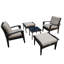 Patio avec coussins élégants et cadre pour piscine 5 extérieur-803910176