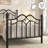 Twin Metal Platform Bed with Candle-style Headboard and Footboard, Under-Bed Storage, Easy Assembly, Black-72567969-72567982