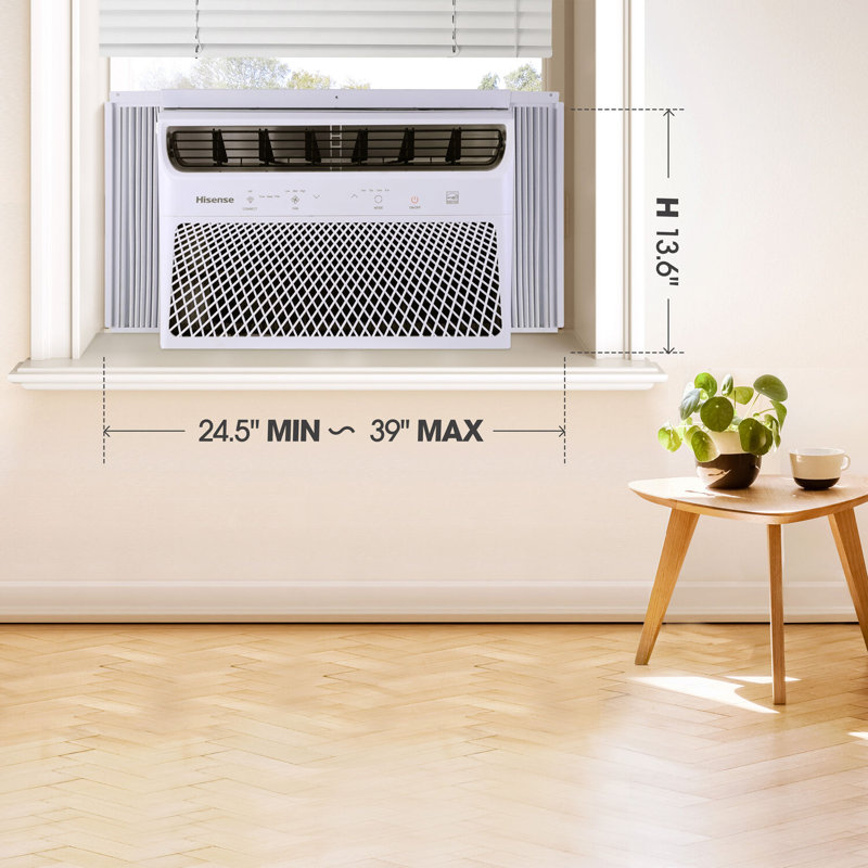 HiSense 8,000 BTU White Smart Window Air Conditioner with Wi-Fi and Remote Control