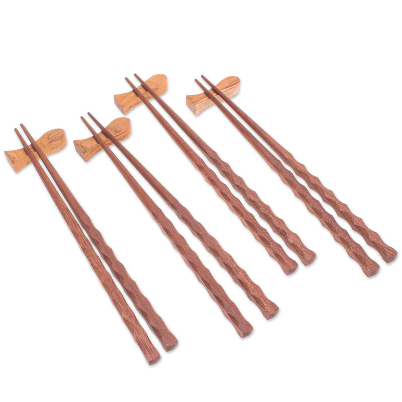 Ensemble de baguettes en bois de teck Millwood Pines