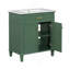 Meuble-lavabo de 30 po avec lavabo en céramique, porte à fermeture en douceur et tablettes réglables-1203907466