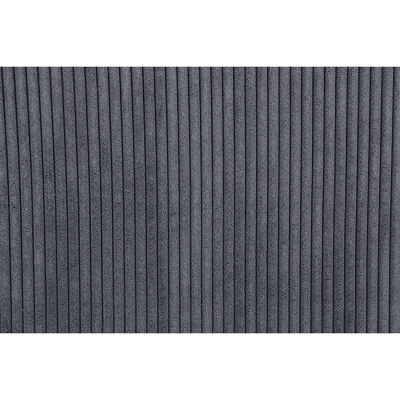 Fauteuil en velours côtelé Corduroy, Velours côtelé gris foncé, Naturel