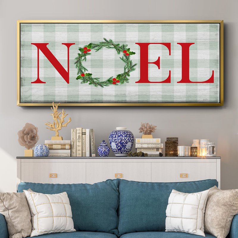 Noel- Framed Canvas, 8" H x 20" W