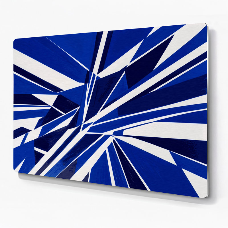 Hard Edge 53 Blue Metal Wall Art, 20" H x 30" W