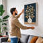 Vase of Symmetry Botanical 1 Piece Wrapped Canvas Wall Art-699823447-699823441