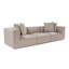 Élégant canapé 3 places, beige sable, 106,3 po x 25,6 po x 37,4 po | 100% tissu de lin, cadre 100% charme, 32 mousses en mousse pour plus de confort, pieds en plastique durable | Parfait pour le salon et la décoration moderne, design élégant-2011119746