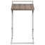Table d'appoint pour le salon et la chambre à coucher, stratifié, structure en métal, L 16 po x l 17,88 po x H 26,5 po n'importe où -, taupe foncé