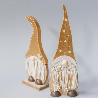 Ensemble de 2 figurines de gnomes en chapeaux assortis