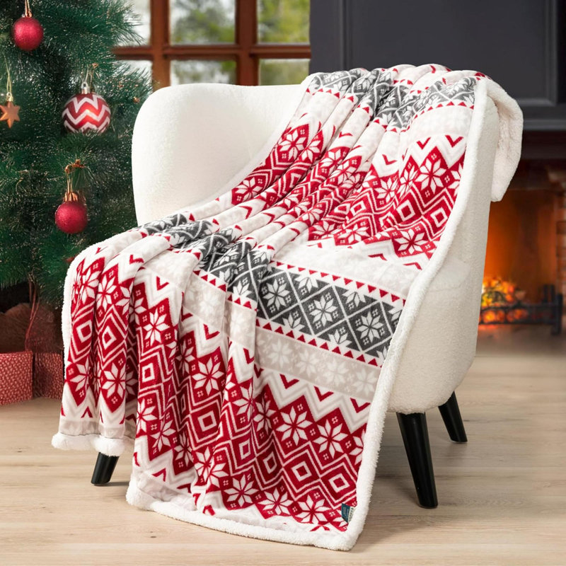 Jeté en sherpa en microfibre polaire