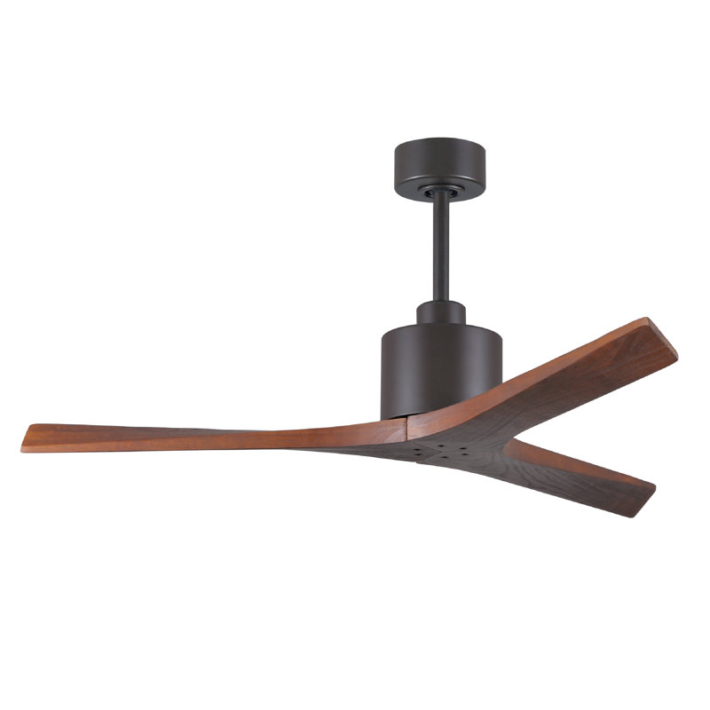 Mollywood - 42" Ceiling Fan - Textured Bronze Finish - Matte Black Blades, Matte Black, Matte White, 52"