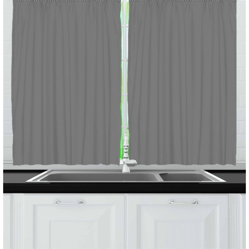 Chevron Tailored Kitchen Curtain