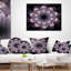 Motif de fleur fractale rose foncé - coussin imprimé abstrait-29604144-29604148