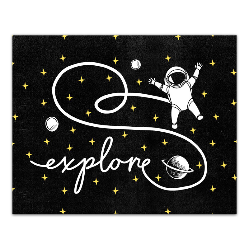 Art sur toile astronaute explor space Maley, Toile tendue, H 16 po x l 20 po x P 1,25 po
