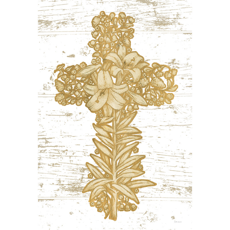 Holiday Cross I by Beth Grove - Wrapped Canvas Painting, 30cm H x 20cm W x 3.8cm D x 3.8cm D