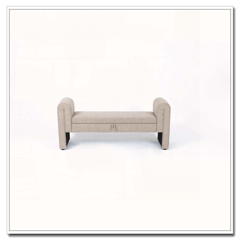 Banc de rangement en velours 60 po pour deux, Bleu très foncé