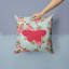 Coussin décoratif intérieur/extérieur bleu/rouge beige à papillon carré shabby-22327677