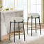 Tabouret Beesan Boucle sans dossier avec pieds en métal (ensemble de 2)-414405272-414405273