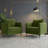 Accent Chair for Living Room, Velvet Comfy Single Sofa Chair Mid-Century Modern Armchair with 1 Pillow and Metal Legs for Bedroom Office Reading-1290054617