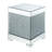 Hymir Glam Square End Table with Mirrored Glass Top in Faux Round Crystals