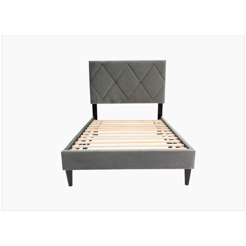 Twin Bed, Gray