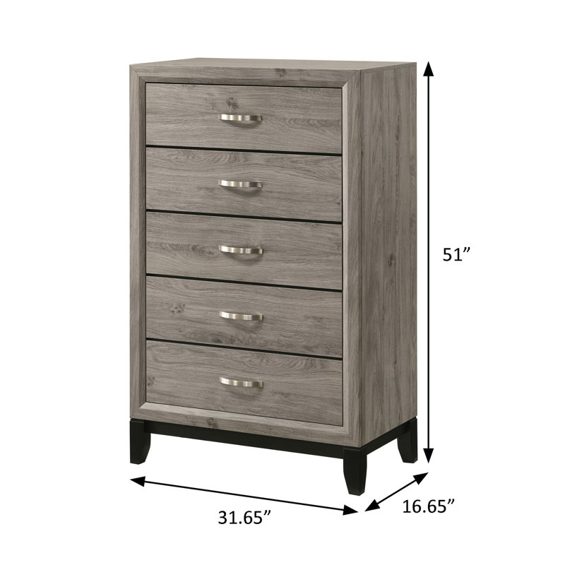 Commode transitionnelle l 31,65 po, brun