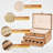 3-layer Silverware Storage Box With Drawer, Wooden Silverware Chest With Handle And Linen Liner For Storing Fine Flatware And Utensils,torched Wood