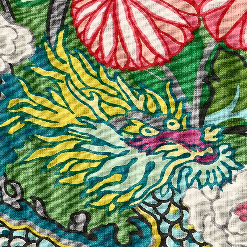 Chiang Mai Dragon Fabric, Jade