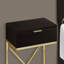 Table d'appoint, table d'appoint, table de bout, table de chevet, lampe, tiroir de rangement, stratifié, métal doré, contemporain, moderne-414298106-414298081