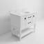 Meuble-lavabo simple autoportant de 91 cm (36 po) avec comptoir en pierre reconstituée, peint à la main, entièrement assemblé, certifié EPA
