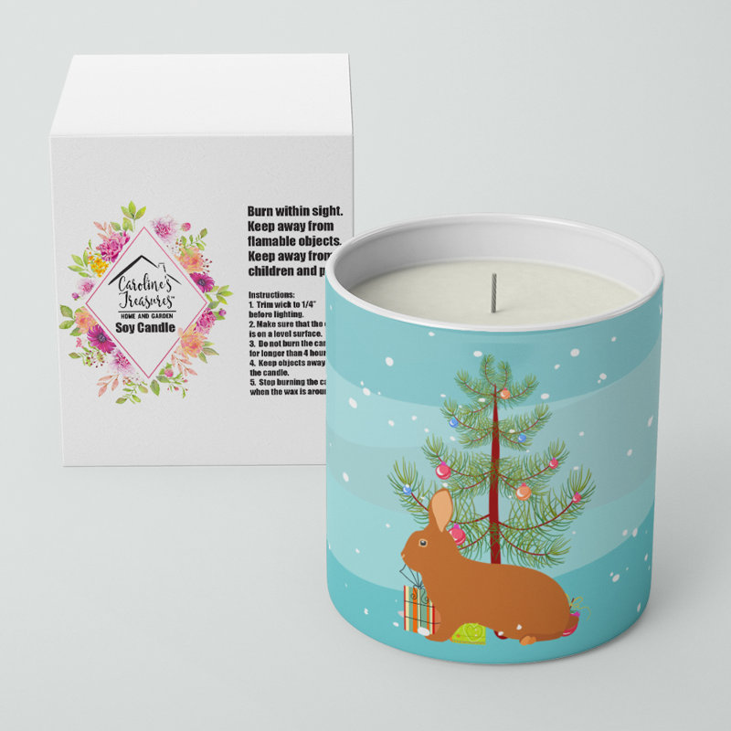 Bougie décorative 10 oz Rex Rabbit Christmas