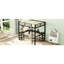 Lit mezzanine avec bureau et garde-corps - Métal noir pour solution de rangement efficace pour la chambre à coucher