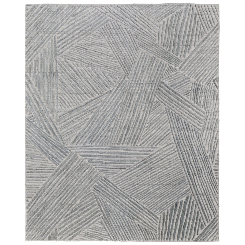 Elias Modern Abstract Green Area Rug, Rectangle 12' x 15'