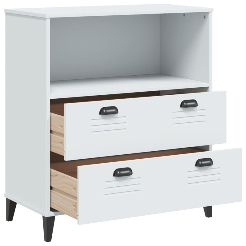 Aurther 90cm H x 80cm W Bookcase, White